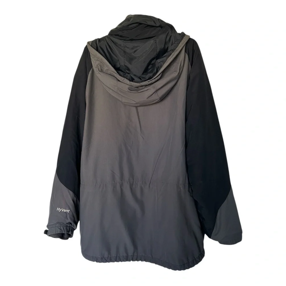 The North Face Men's Charcoal and Black Hooded Performance Jacket Size XXL